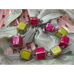 Bracelet - coiled beads +...