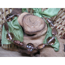 Bracelet - coiled beads +...