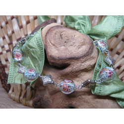 Bracelet - glass beads with...