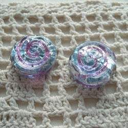 Piece coiled beads - silver